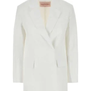 White cotton blazer