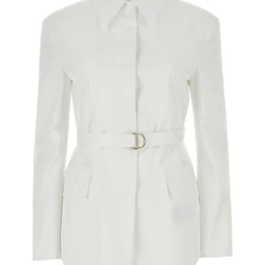 White poplin overcoat