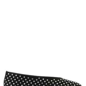 Black satin ballerinas