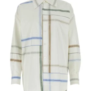 Embroidered poplin shirt