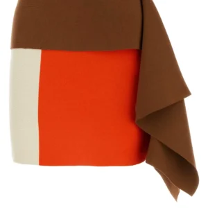 Multicolor wool mini skirt
