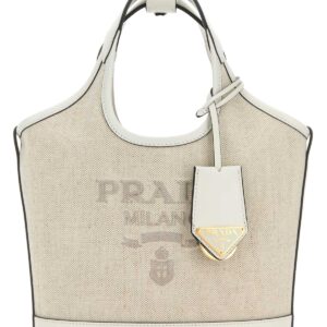 Sand canvas handbag