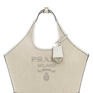 Sand canvas handbag