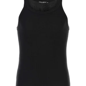 Black cotton tank top