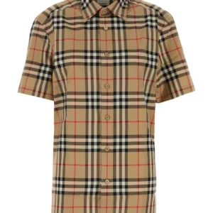 Embroidered poplin shirt