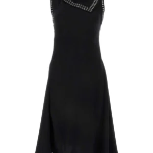 Black satin dress