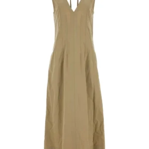 Cappuccino cotton blend dress