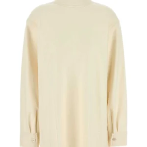 Cream wool blend blouse