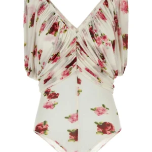 Printed jersey bodysuit