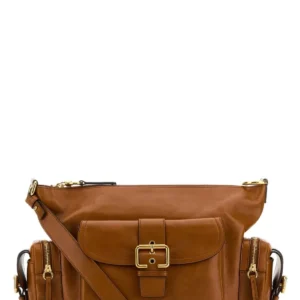 Caramel leather Camera Bag handbag