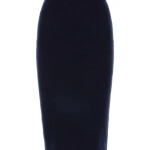 Midnight blue cashmere blend skirt