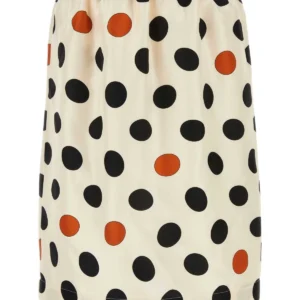 Printed silk skirt
