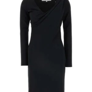 Black stretch polyester blend dress