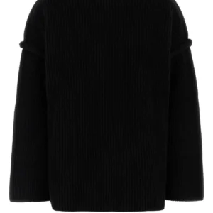 Black wool sweater