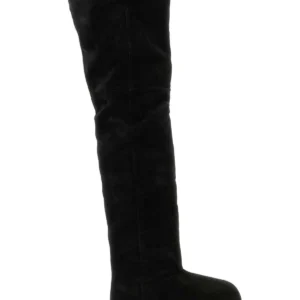 Black suede Heidi over-the-knee boots