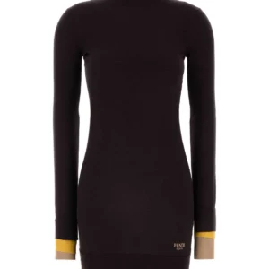 Plum wool blend dress