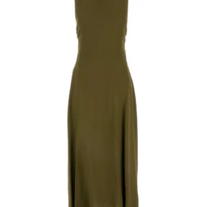 Olive green sablÃ© dress