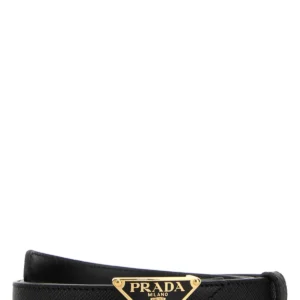 Black leather belt
