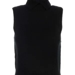 Black cashmere vest