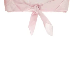 Pastel pink cotton crop-top