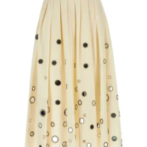 Cream cotton skirt