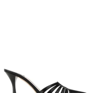 Black leather Nadia mules