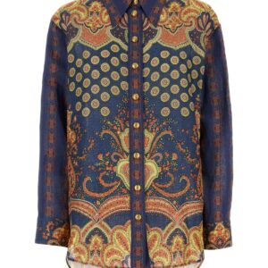 Printed linen shirt