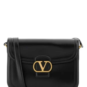 Black leather 9TO5 shoulder bag