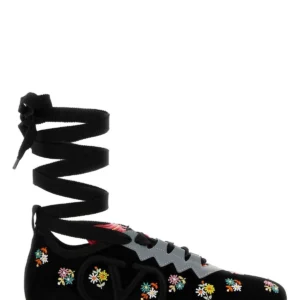 Black velvet Chromathon sneakers