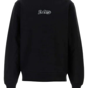 Black cotton blend sweatshirt