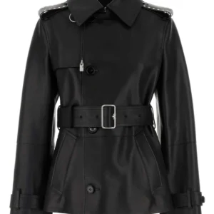 Black leather jacket