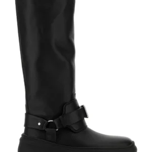 Black leather Stomp boots