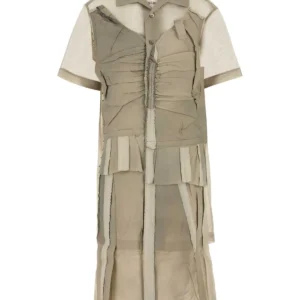 Cappuccino mesh shirt dress