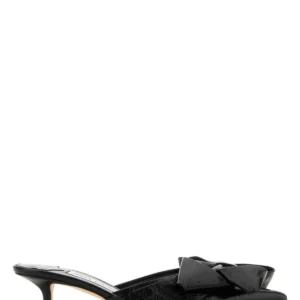 Black leather Staz mules