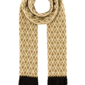 Embroidered wool Toute la V scarf