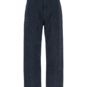 Embroidered stretch denim jeans