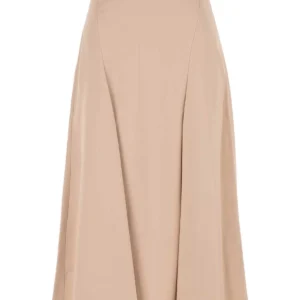 Pastel pink silk skirt