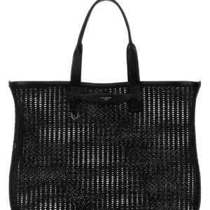 Black mesh shopping bag