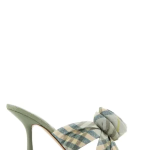 Embroidered fabric Mews mules