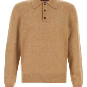 Stretch camel blend polo shirt