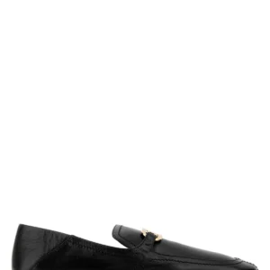 Black leather Elaine loafers