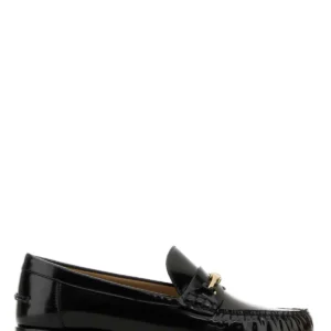 Black leather Harry loafers