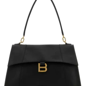 Black leather Hourglass shoulder bag