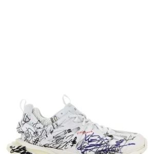 White mesh and rubber Track sneakers