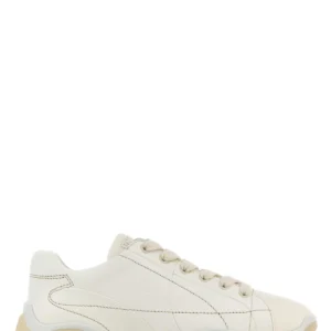 White leather sneakers