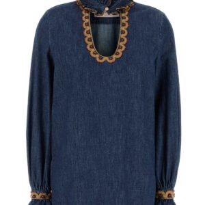 Chambray denim blouse