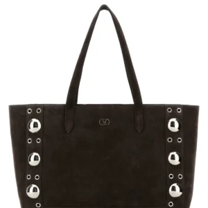Brown suede NellcÃ´te shopping bag