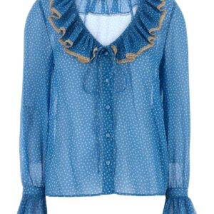 Printed silk blouse