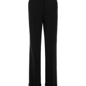 Black wool pant