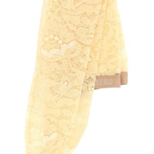 Cream stretch lace socks